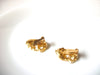 Retro Yellow Glass Flower Earrings 101920