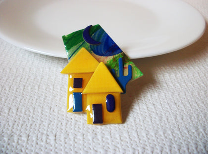 LUCINDA Colorful Bright Happy Me House Pins Brooch 102020