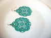 Retro Spanish Turquoise Blue Filigree Earrings 71218S