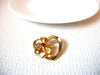 AVON Designer Gold Tone Heart Ruby Rhinestone Pin 71218S