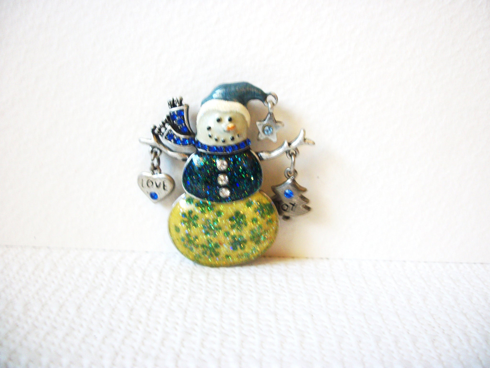 KC Enameled Snowman Brooch Pin 71218D
