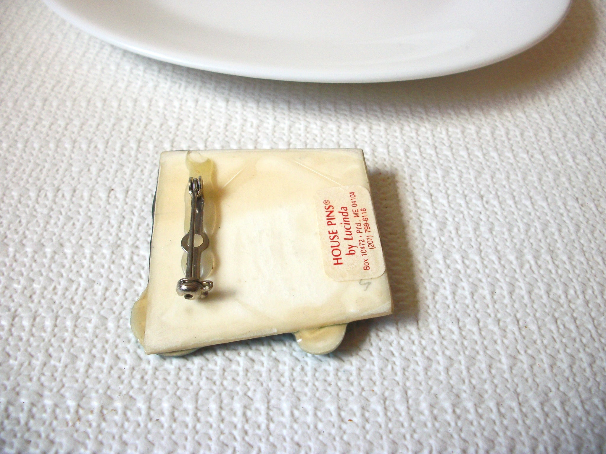 Vintage House Pins By Lucinda Abbys 20th Blue Green Pin 71218D