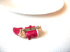 Vintage Christmas Pig Brooch Pin 102120