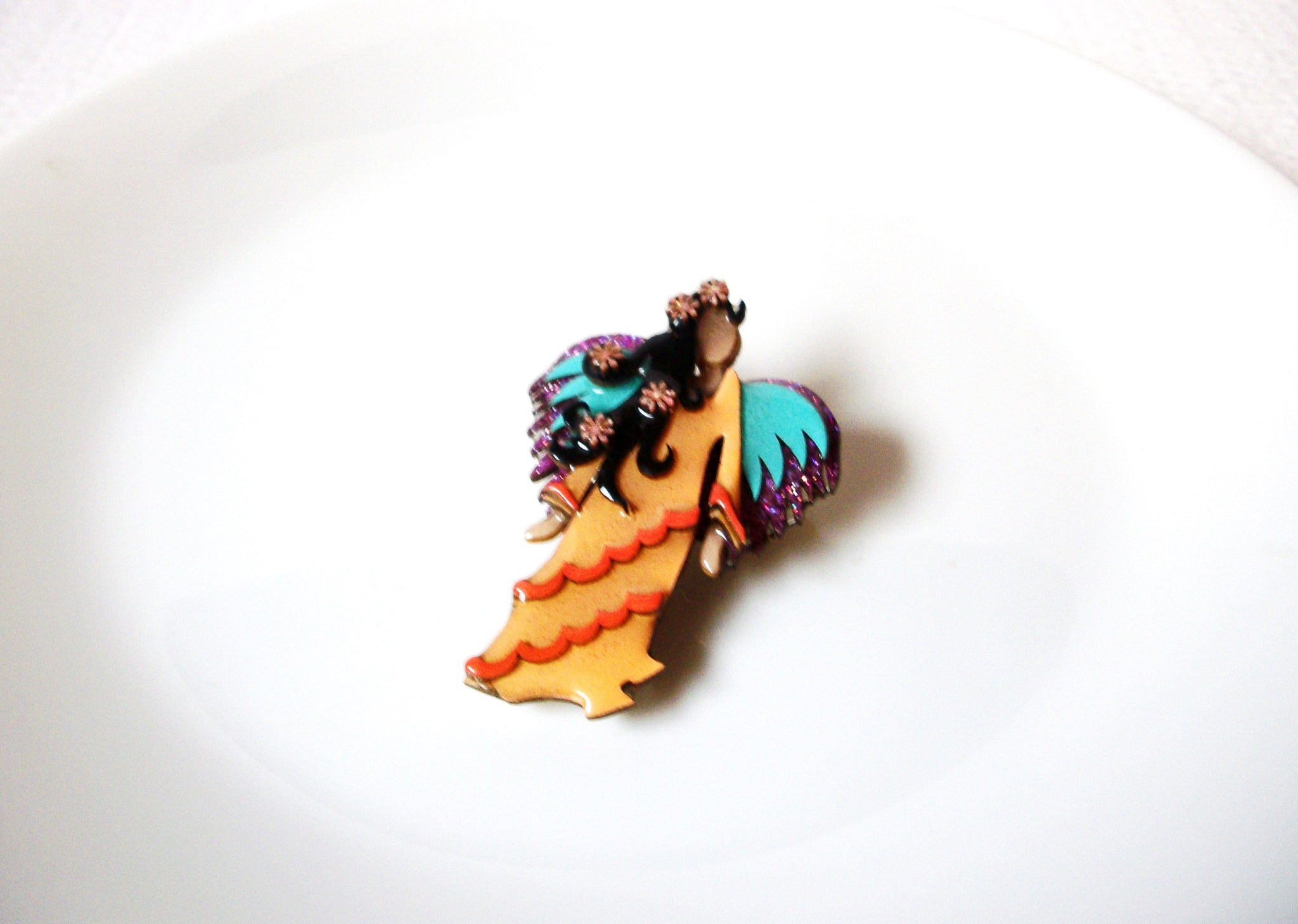 Lucinda Handcrafted Artisan Brooch Pin By Lucinda Earthy Mystical Angel 102220