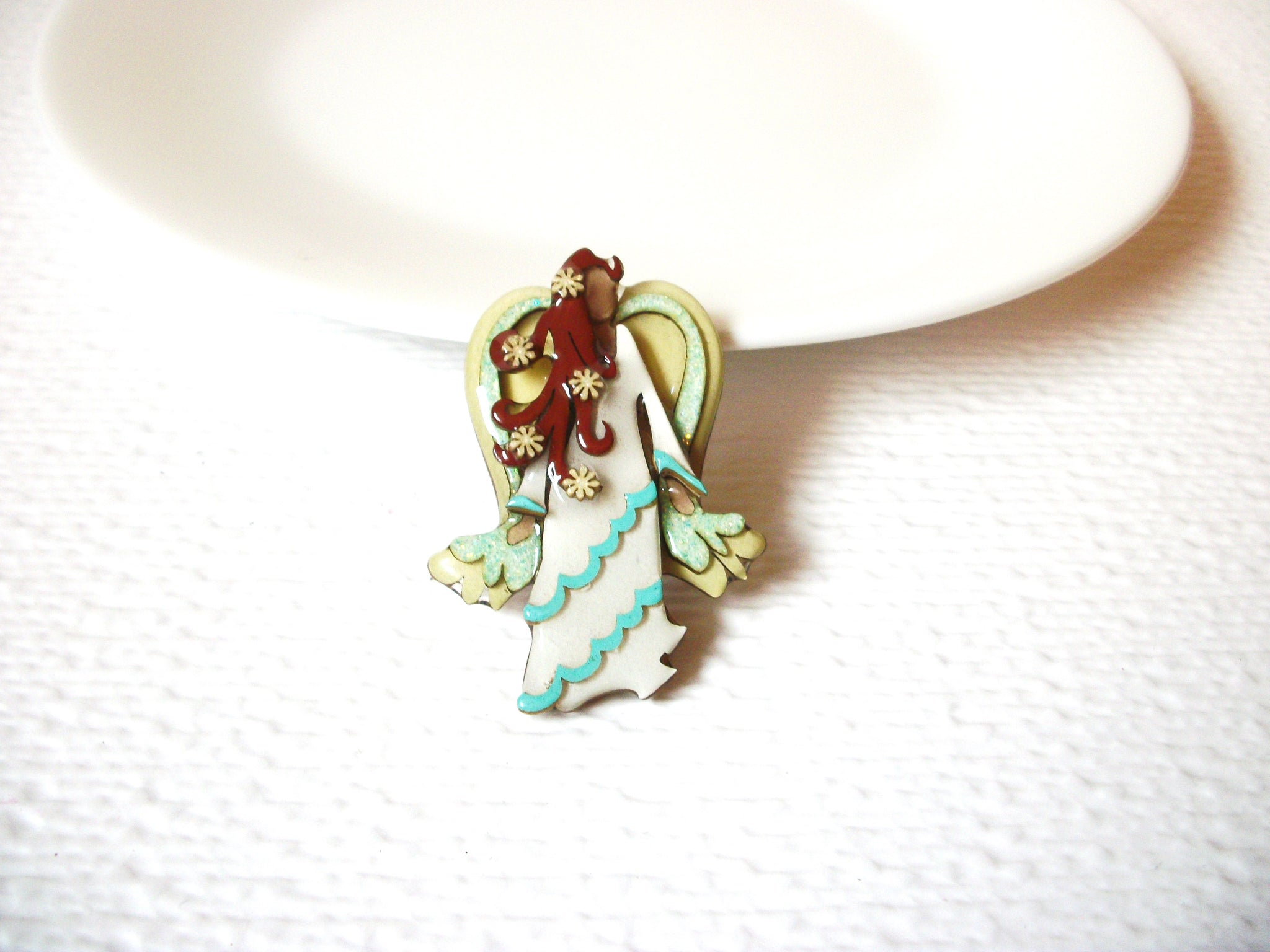 Lucinda Handcrafted Artisan Brooch Pin By Lucinda Earthy Mystical Angel 102220