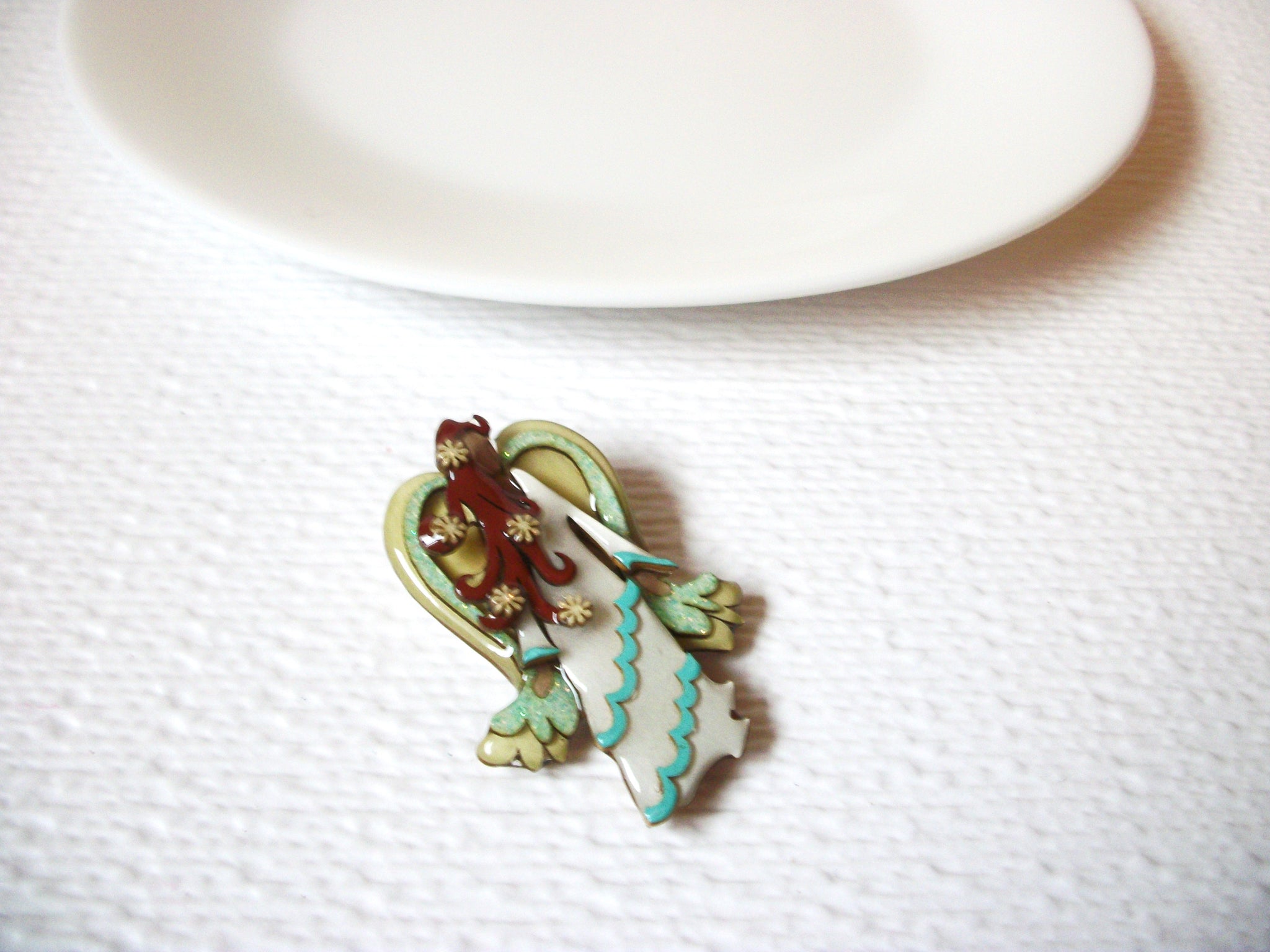 Lucinda Handcrafted Artisan Brooch Pin By Lucinda Earthy Mystical Angel 102220