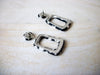 Lola Black White Earrings, PU Leather, Dangle Wild Cat, Dangle Earrings S15