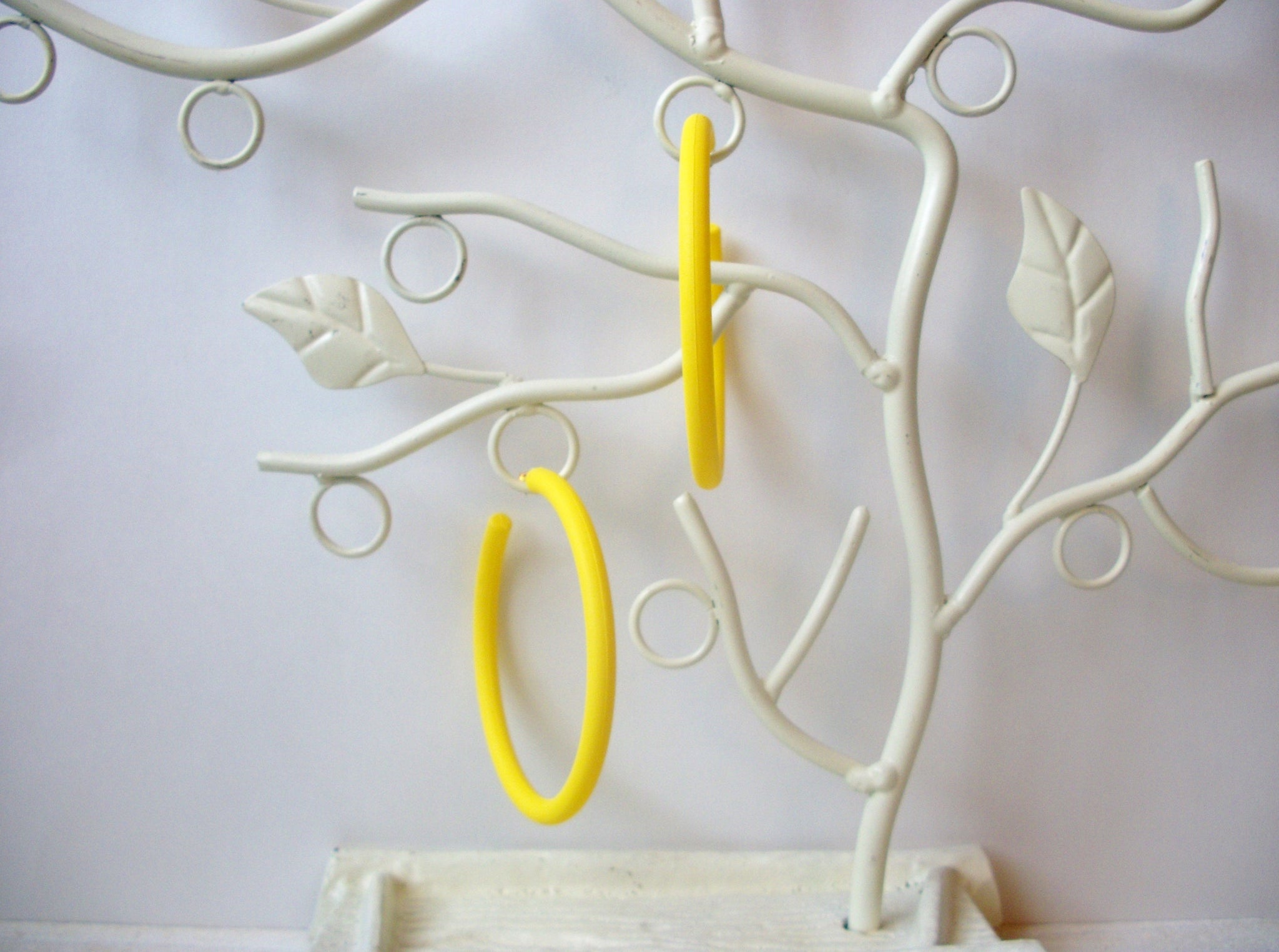 Susan Yellow Sunshine Big Hoop Earrings, Acetate Earrings, Resin Earrings, Acrylic, Statement Earrings S14