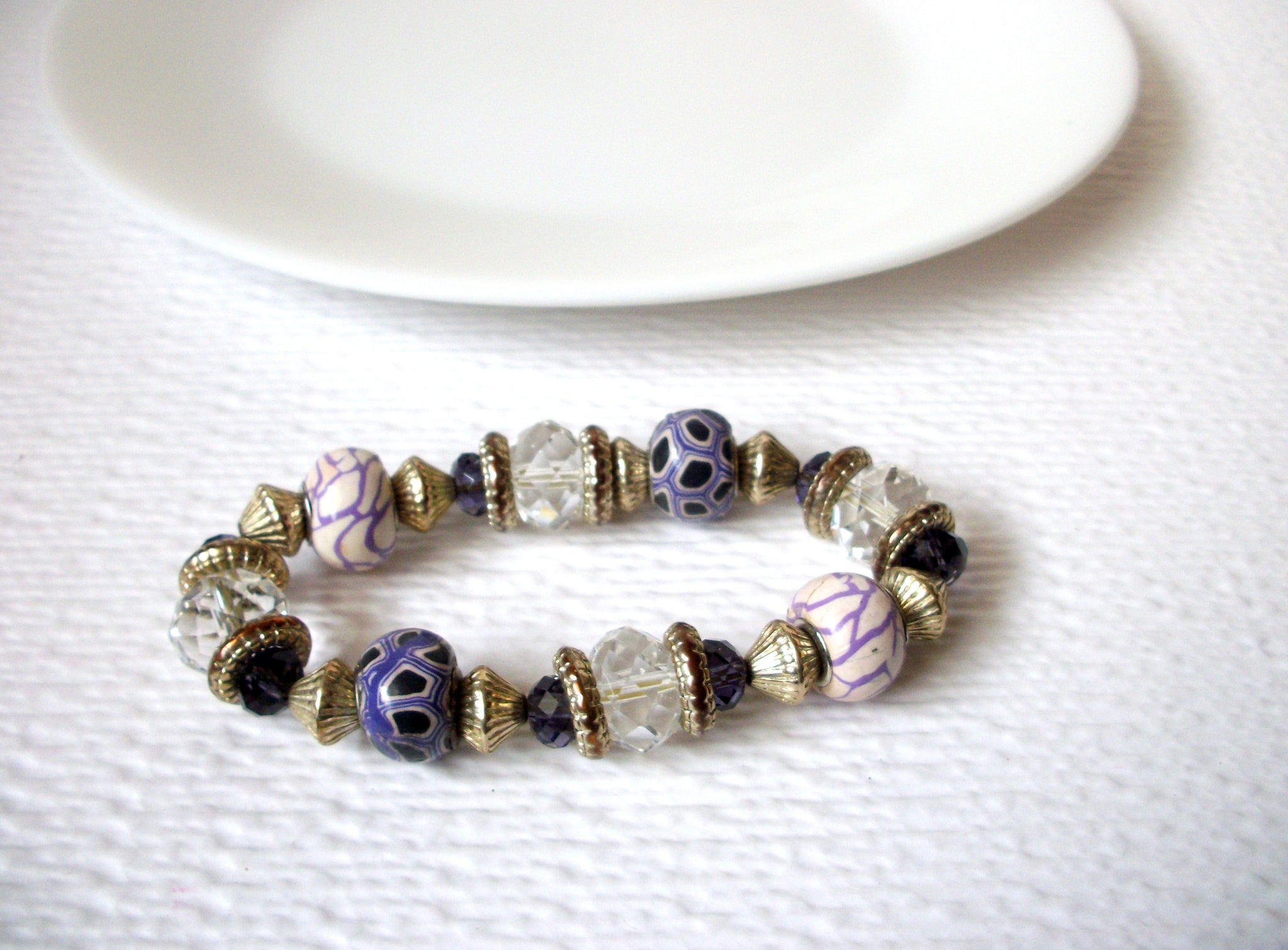 Retro Hand Made Lavender Purple Bracelet 102620