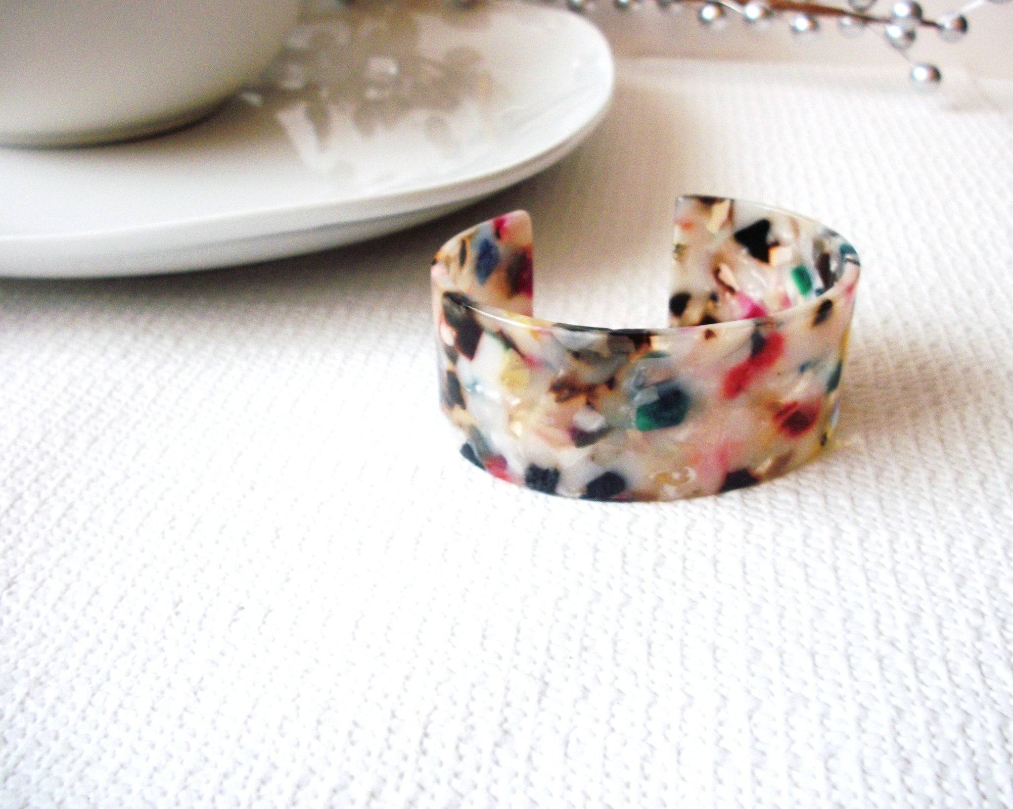 Ally Marble Cuff Bracelet, Simple Minimalist Tortoise Bracelet, Tortoiseshell Cuff, Tortoise Shell Cuff Bangle, Acetate Cuff S20