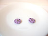 Retro Lavender Dome Button Earrings 102720