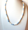 Puka Blue Glass Necklace 102720