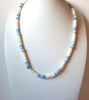 Puka Blue Glass Necklace 102720