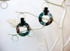 Anny Azure Blue Tortoise Earrings, Tortoise Shell Earrings, Tortoise Doorknockers, Acetate Earrings, Resin Earrings, Acrylic Earrings S31
