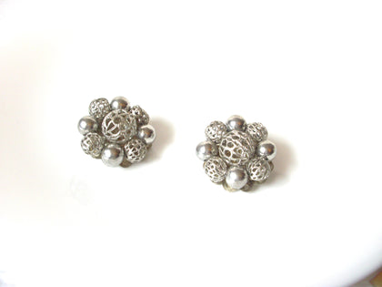Vintage Brutalist Cluster Earrings 102720