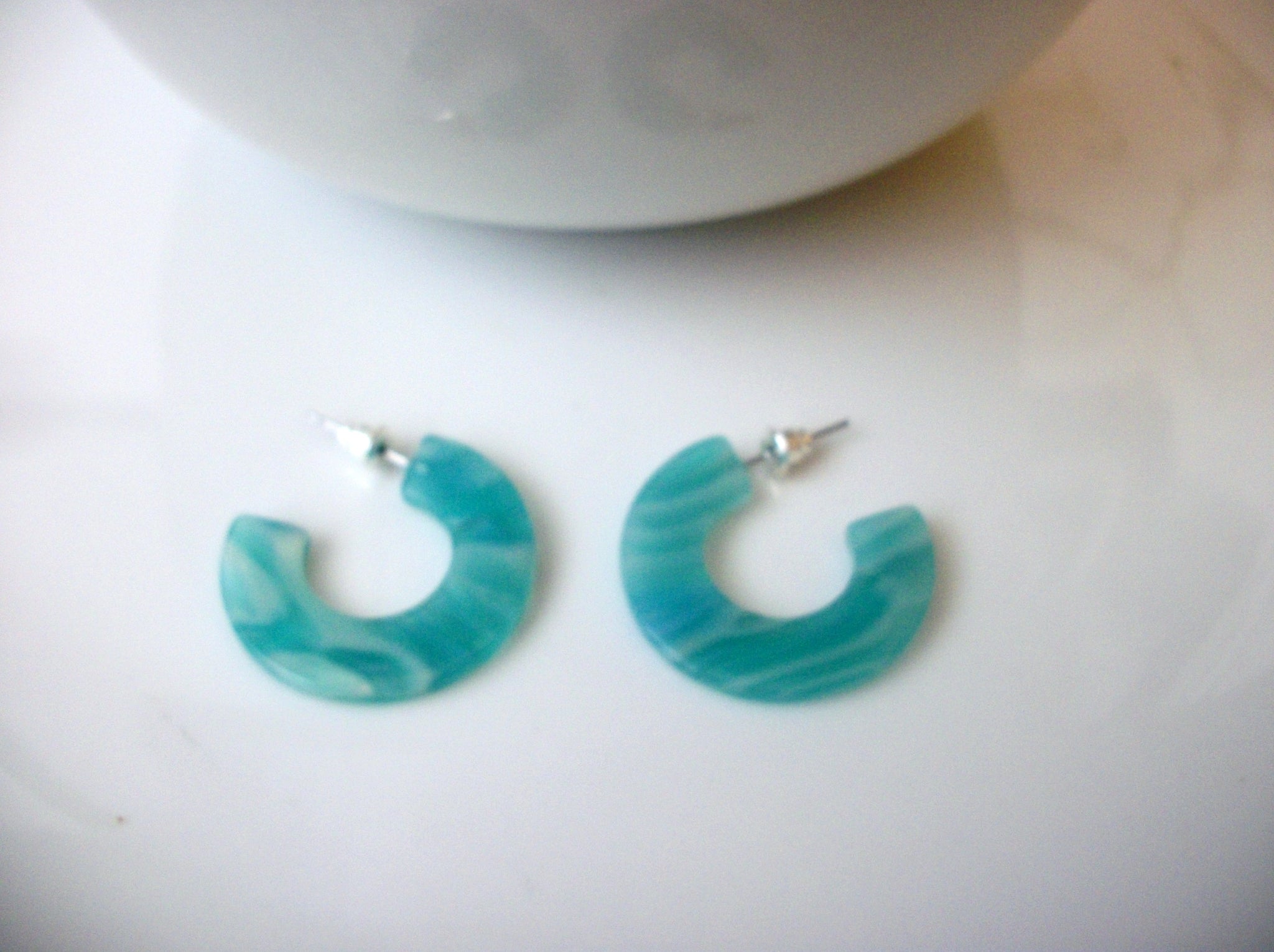 Rosie Baby Blue Tortoise Earrings, Tortoise Shell Earrings, Tortoise Statement Earrings, Acetate Earrings, Lightweight Resin Earrings S32