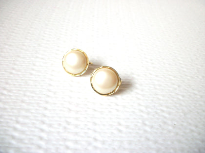 Vintage Glass Pearl Earrings 102720