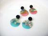 Sky Blue Tortoise Earrings, Tortoise Shell Earrings, Tortoise Doorknockers, Acetate Earrings, Resin Earrings, Acrylic Earrings S31