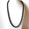 Retro Black Beaded Necklace 102820