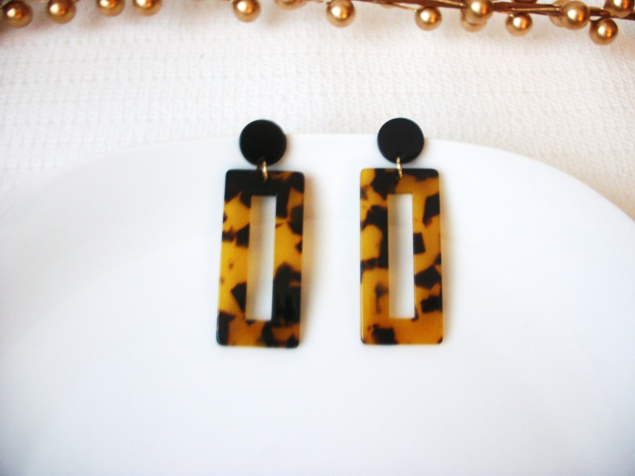 Kylie Dark Brown Tortoise Earrings, Tortoise Shell Earrings, Tortoise Earrings, Acetate Earrings, Light Weight Resin Dangle Earrings S11