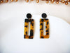 Kylie Dark Brown Tortoise Earrings, Tortoise Shell Earrings, Tortoise Earrings, Acetate Earrings, Light Weight Resin Dangle Earrings S11