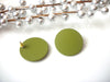 Susan Olive Round Dome Earrings, Acetate Earrings, Resin Earrings, Acrylic, Statement Earrings S14A