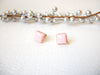 1950s Vintage Pale Pink Thermoset Screw Back Earrings 102920
