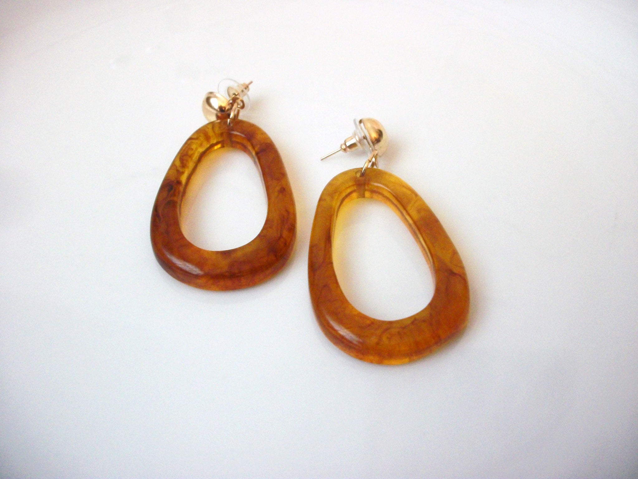 Amber Golden Honey Tortoise Earrings, Tortoise Shell Earrings, Tortoise Geometric  Earrings, Acetate Earrings, Resin Earrings S35