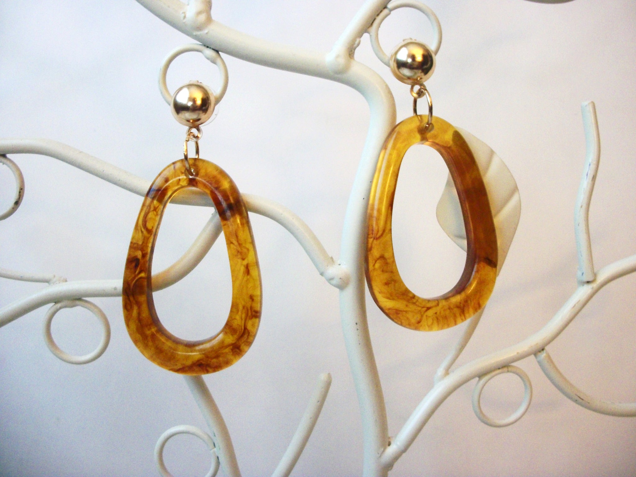 Amber Golden Honey Tortoise Earrings, Tortoise Shell Earrings, Tortoise Geometric  Earrings, Acetate Earrings, Resin Earrings S35