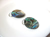 Vintage New Zealand Paua Abalone Shell Earrings 110120