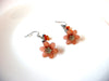 Vintage Lucite Flower Earrings 110120