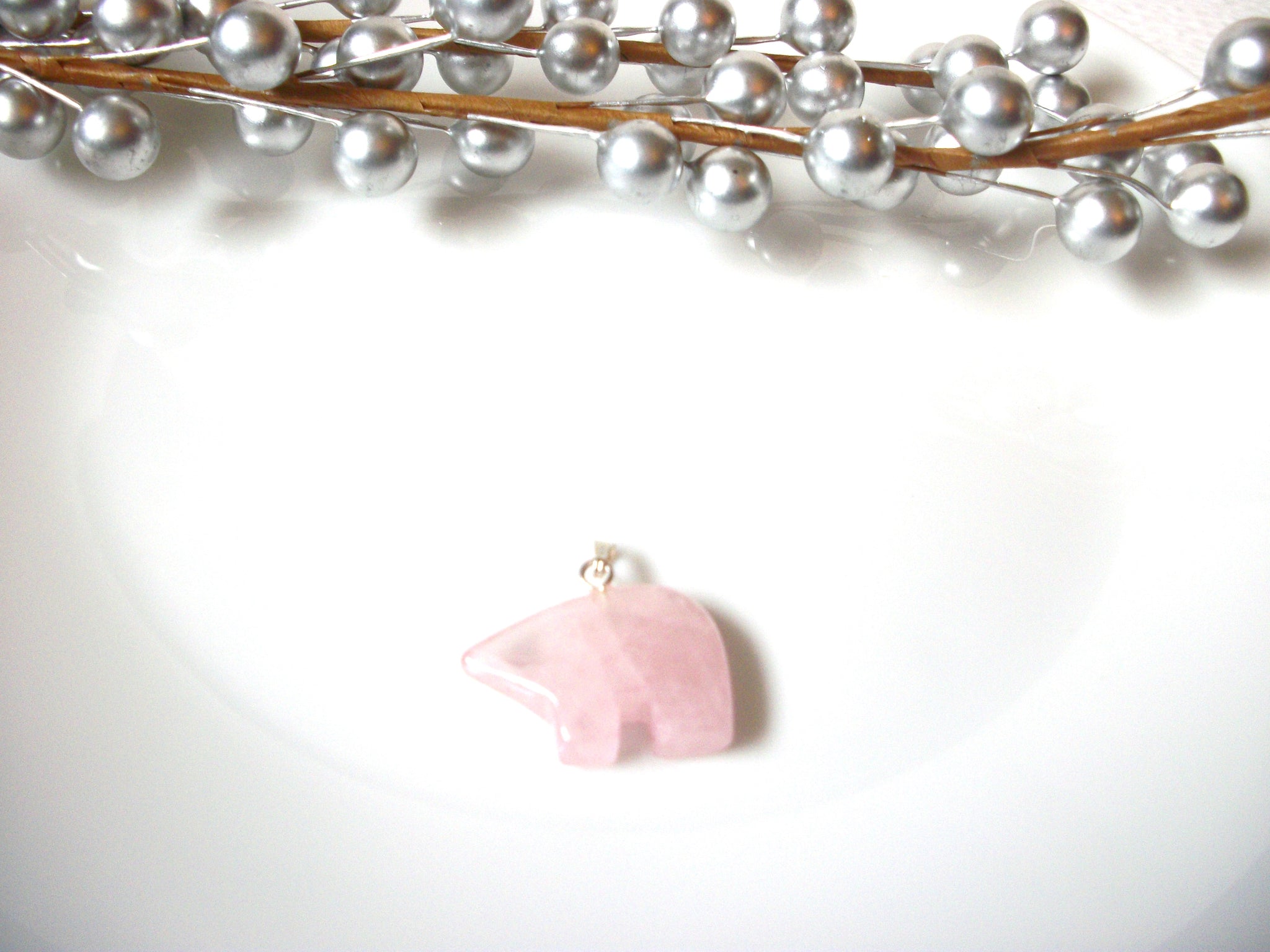 Native American Zuni Rose Quartz Pendant 110120