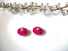 Retro Fuchsia Dome Earrings 110120