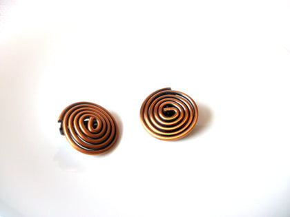 Vintage Copper Snail Earrings 110420