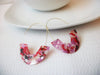 Rose Red Tortoise Earrings, Tortoise Shell Earrings, Acrylic Statement Earrings, Be My Valentine Earrings S35