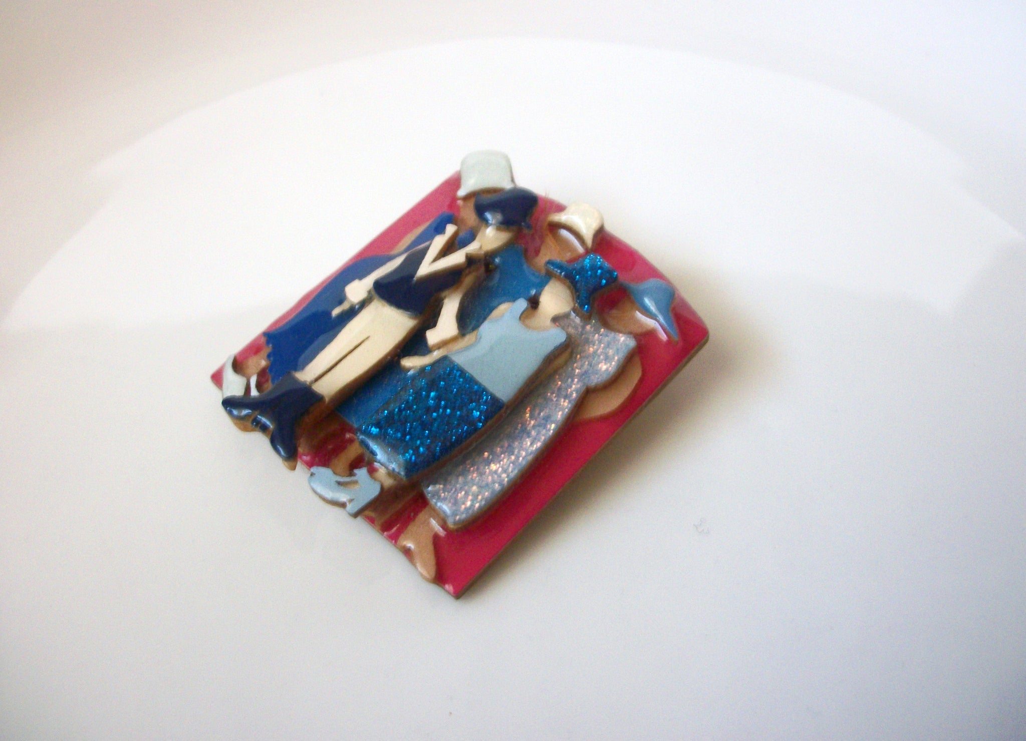 Woman Pins By Lucinda, July 4th Brooch, Pins By Lucinda 112216