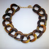 Kylie Tortoise Shell Chunky Links Necklace 41020