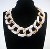 Tortoise Shell Marbleized Chunky Necklace 41020