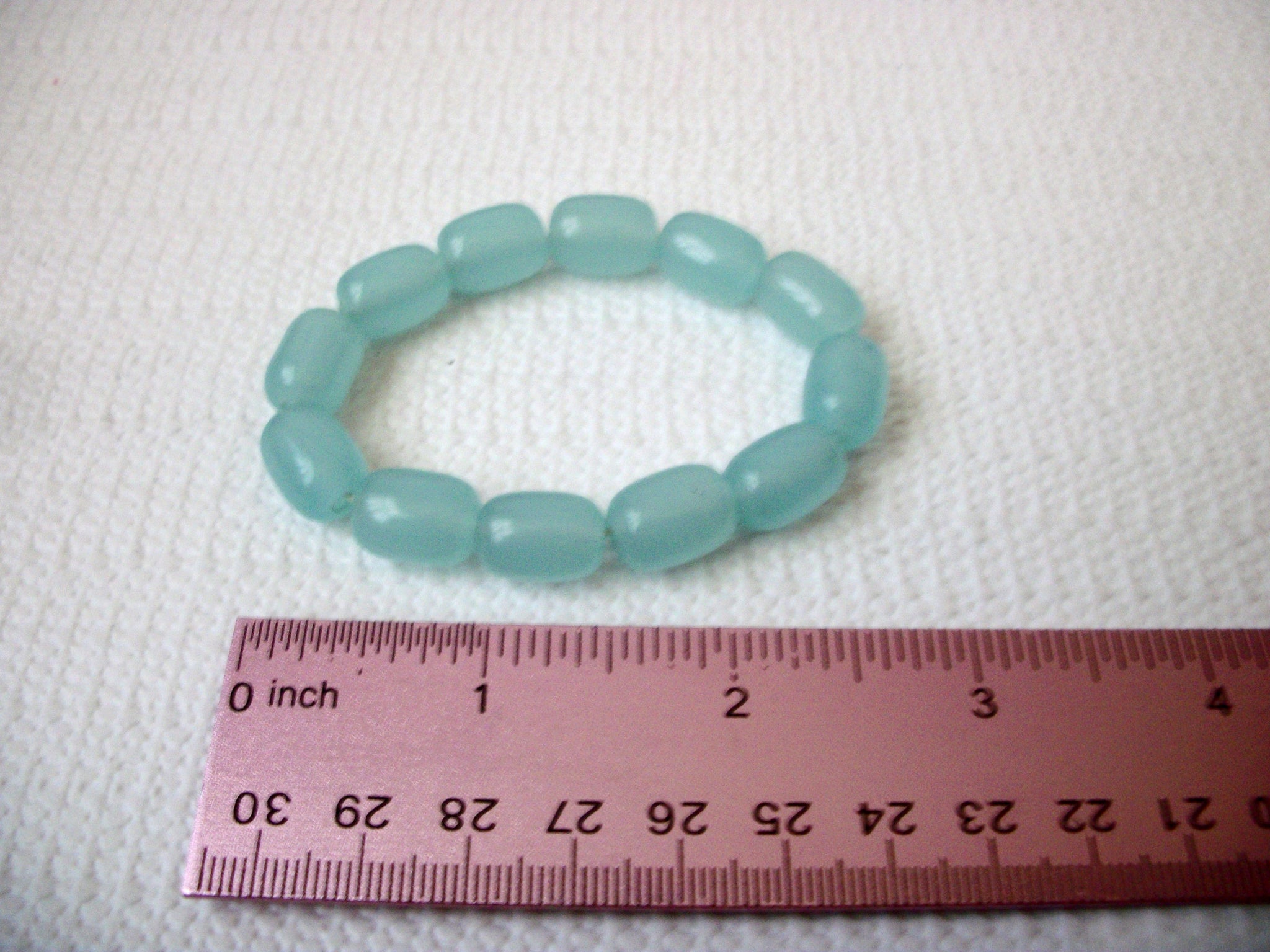 Natural Blue Chalcedony Gemstone Faceted Chalcedony Stone Genuine Chalcedony Stretch Bracelet 112916