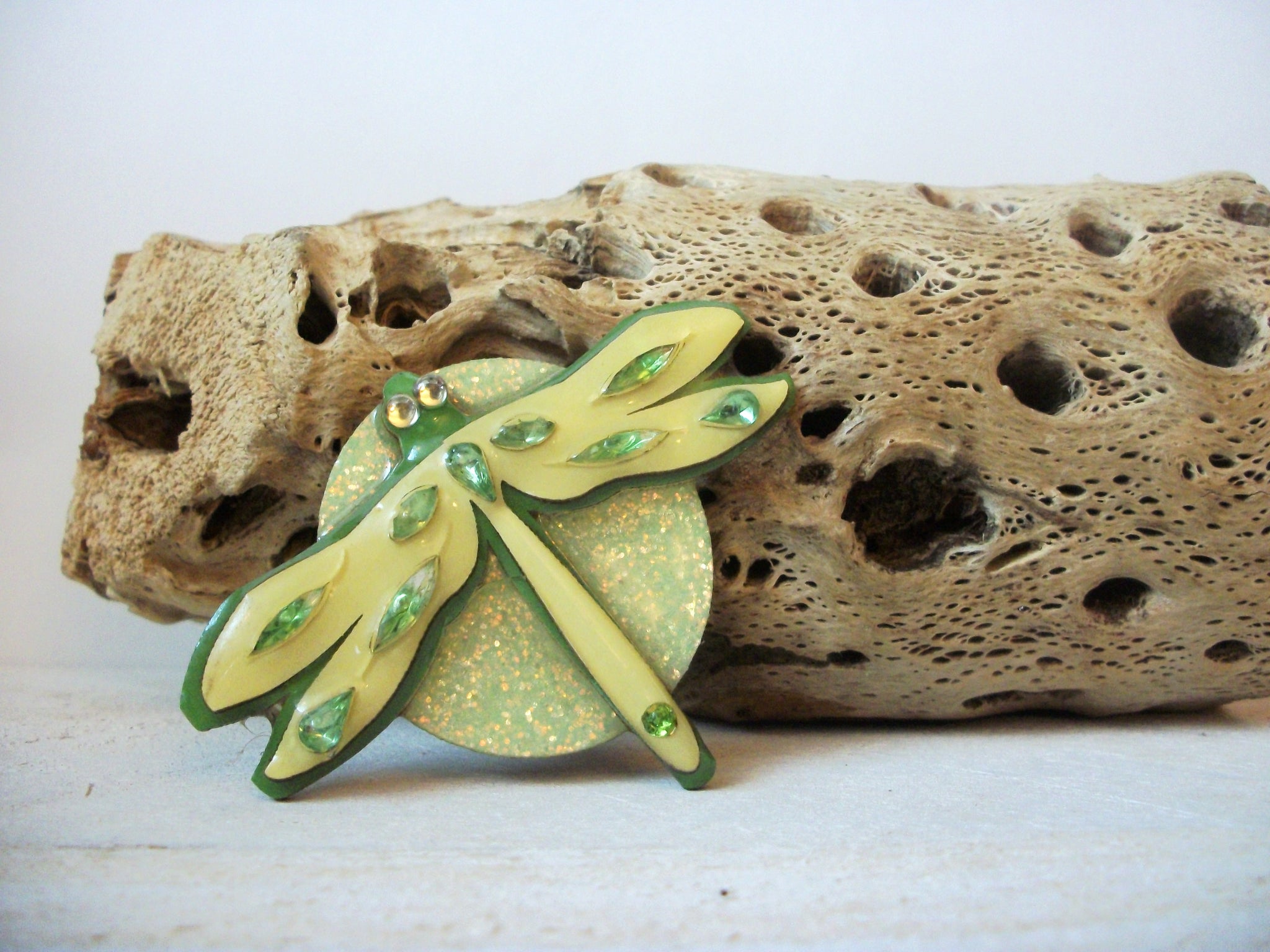 RARE Lucinda Pins, Dragonfly Brooch Pins, Designs By Lucinda, Insect Brooch Pins, Rhinestones Brooch Pins 113016