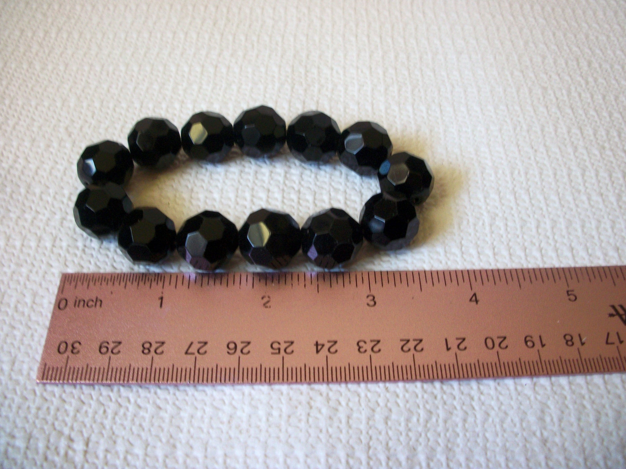 Black Czech Glass Bracelet 41220
