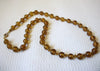Vintage Translucent Golden Brown Amber Glass Necklace 41320