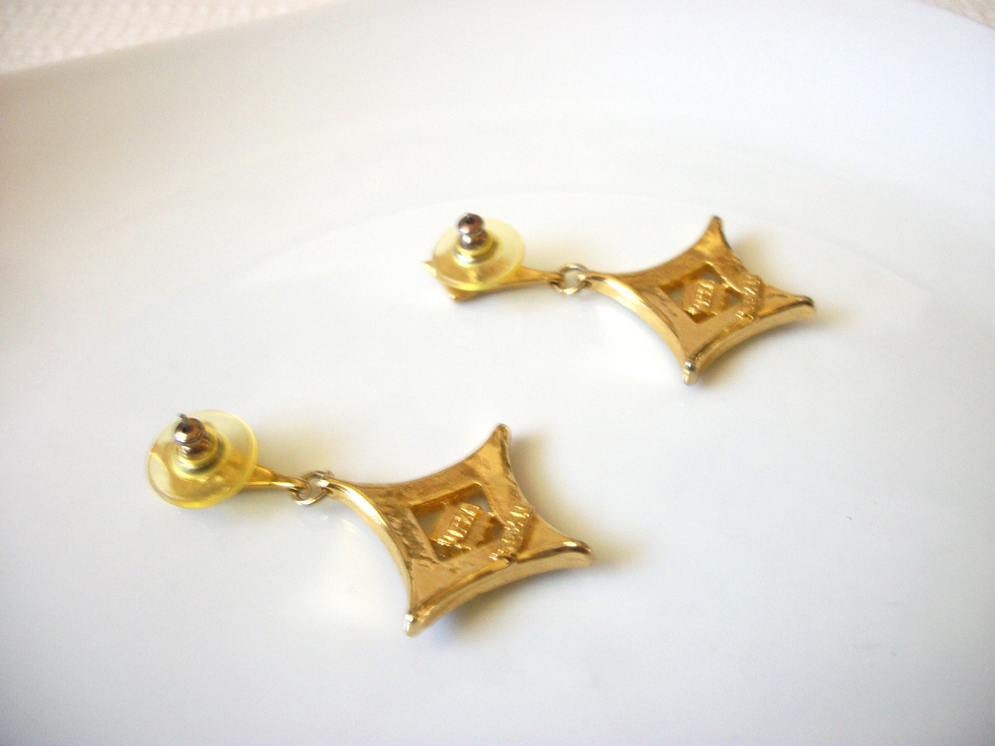 Vintage Made In USA Rhinestone Earrings 41320