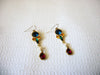 Vintage Bezel Czech Glass Earrings 41320