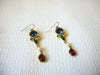 Vintage Bezel Czech Glass Earrings 41320