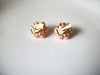 Vintage Pink Glass Cluster Earrings 41320