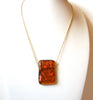 Vintage NAPIER Dichroic Glass Necklace 110520