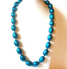 Vintage 1950s HONGKONG Teal Necklace 110820