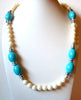 Retro Blue White Necklace 110720