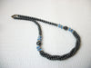 Vintage Hematite Blue Tiger Eye Necklace 72116D